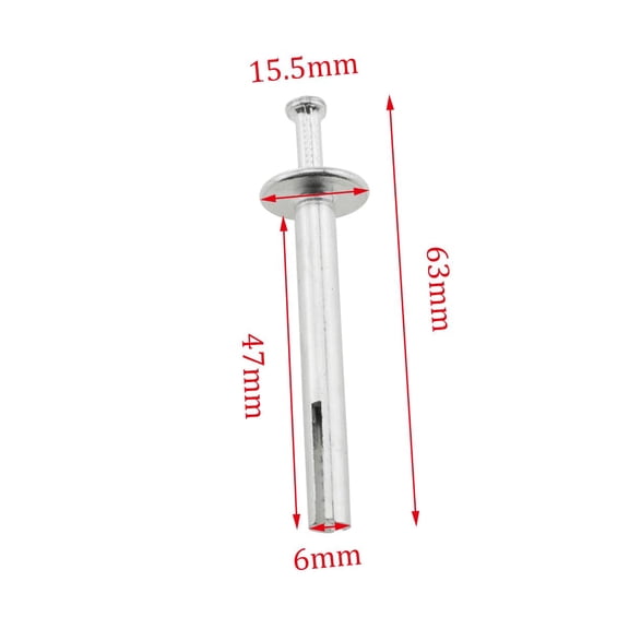 RRFDWQ-25PCS 1/4x2 Inches Hammer Drive Nail in Anchors Heavy Duty Concrete Hammer Drive Expansion Fasteners Carbon Steel Fasteners for Concrete Blocks for Hammer Drills