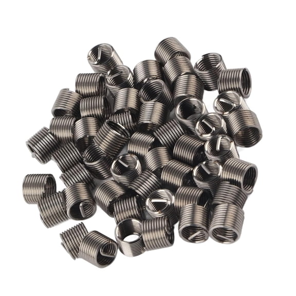 RRFDWQ-50PCS Helical Threaded Inserts, M10x1.25 Nut Rivet Nut Tool Kit,Stainless Steel M10 Threaded Insert for Parts That Requires Frequent Removing