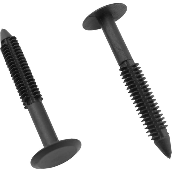 RRFDWQ-50PCS Nylon Rivet Press-on Blind Rivet 2 in/5.08 cm Vinyl Shutter Fastener Window Panel Window Panel Nail Locking Pin Black