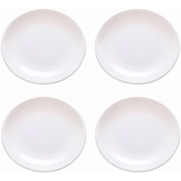 RRFDWQ-8 Inches White Dinner Plates Set,Dessert/Salad Plate,Serving Dishes,Dinnerware Sets,Unbreakable Shatter Resistant