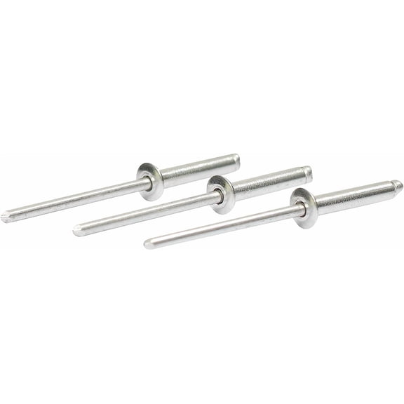 RRFDWQ-Arrow RLA1/8IP Long Aluminum 1/8-Inch Pop Rivets for Metal, Fabric, Leather, and Auto Repair, 100-Pack