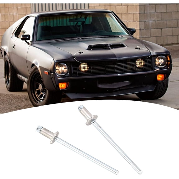 RRFDWQ-Dash Rosette Rivet, 1 Pair Stainless Steel Rosette Rivets No Modification Needed, Vin Number Plate Replacement Accessories Part for AMC Vin Door Tags for Fixing The Door Tag