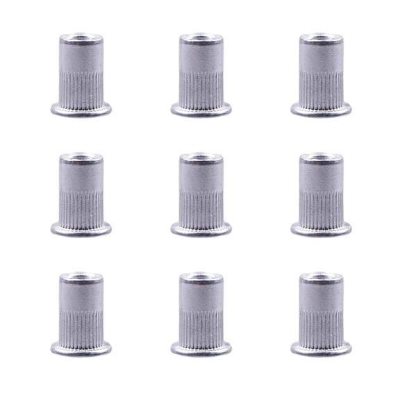 RRFDWQ-Flat Head Aluminum M5 Rivet Nut Rivnut Nutsert 5mm (Pack of 25)