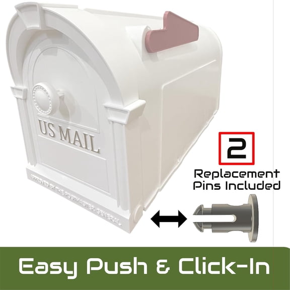 RRFDWQ-Hampton/Ambrose Mailbox Postal Pro Hinge Pin Replacement, Compatiable with Model (PP-1100+PP-1000), 3D Printed ABS Resin, 2 Pack