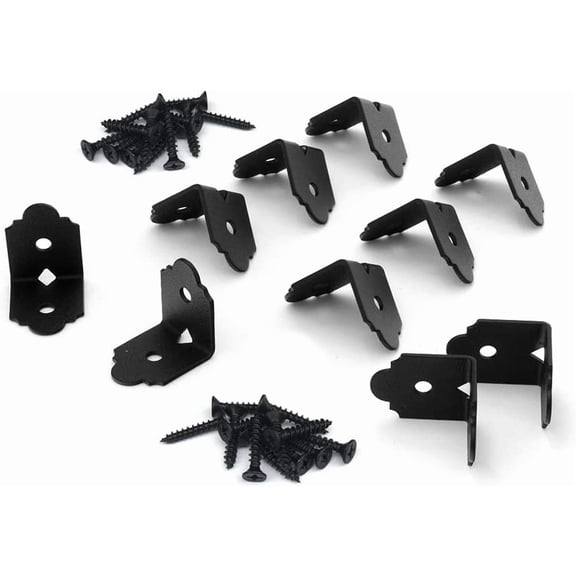 RRFDWQ-OZCO Laredo Sunset Standard 2" Rafter Clips with Matching Hardware, Black Powder-Coated Galvanized Steel Clips for Outdoor Wood Structures, 10-Pack, 56617