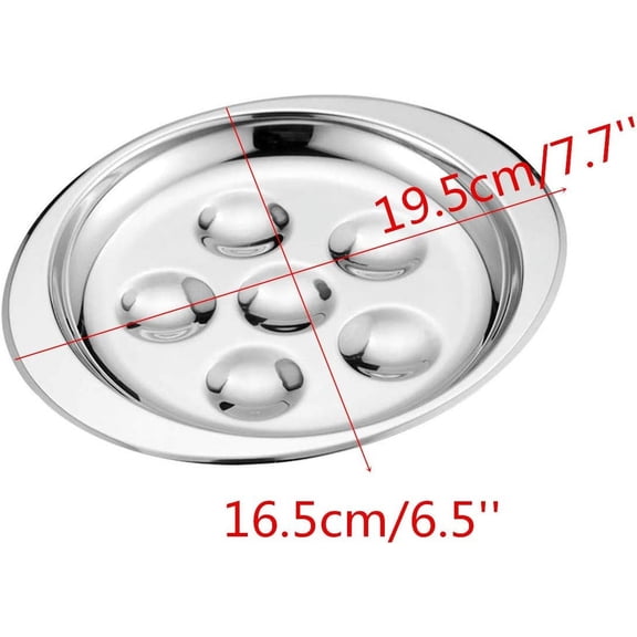 RRFDWQ-Stainless Steel Escargot Plates, Set of 2 (6 Wells Each), Snail Trays for Restaurant, Hotel, Catering