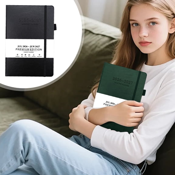 RRJ 2026-2027 Academic Planner, A5 Bilingual Schedule Notebook for Study and Professionals, Daily Weekly Monthly Organizer, Chinese English Language Journal, Productivity Desk Accessory