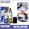 thumbnail image 1 of RRJ 2Pcs Casting Glue, Welding Glue Repair Agent A B Glue, Strong Adhesion Fast Drying Metal Repair Compound, Epoxy Adhesive For Iron Steel Aluminum, Sand Hole Pore Pit Filler, Structural Bonding, 1 of 9