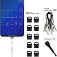 thumbnail image 1 of RRJ 2Pcs USB C Phone Plug Set, Charging Port Dust Plug Cover Hanging Rope and Cleaning Brush, Mobile Phone Charger Port Protector for Android Devices, 1 of 9