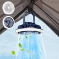 thumbnail image 1 of RRJ 2Pcs USB Rechargeable Ceiling Fan With Light, Portable Enclosed Low Profile Fan Light, Battery Operated Hanging Fan For Bedroom Dorm Office Decor, 1 of 9