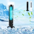 thumbnail image 1 of RRJ 2Pcs USB Tower Fan, Bladeless Mini Vertical Air Circulator with LED Display, Portable Desktop Fan for Bedroom Office Dorm, Quiet Cooling Fan with 2 Non-Slip Pads, 1 of 9