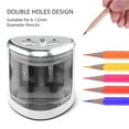 thumbnail image 1 of RRJ 3Pcs Electric Pencil Sharpener For Colored Pencils, Battery Operated Dual Hole Sharpener For 6-12mm Pencils, Automatic Pencil Sharpener For Artists AdultsKids, Portable Sharpener For Office Study, 1 of 8