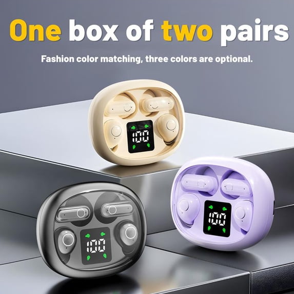 RRJ 3Pcs Real-Time Translation Earbuds, Wireless Bluetooth Translator Device 144 Languages, Business Travel Translator Headphones, Language Translator for International Communication