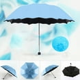thumbnail image 1 of RRJ 4Pcs Summer Sun Protection Umbrella, UPF 50+ UV Blocking Folding Sunshade, Water Activated Floral Pattern Rain Umbrella with Windproof Fiberglass Ribs for Beach Travel Outdoor, 1 of 9