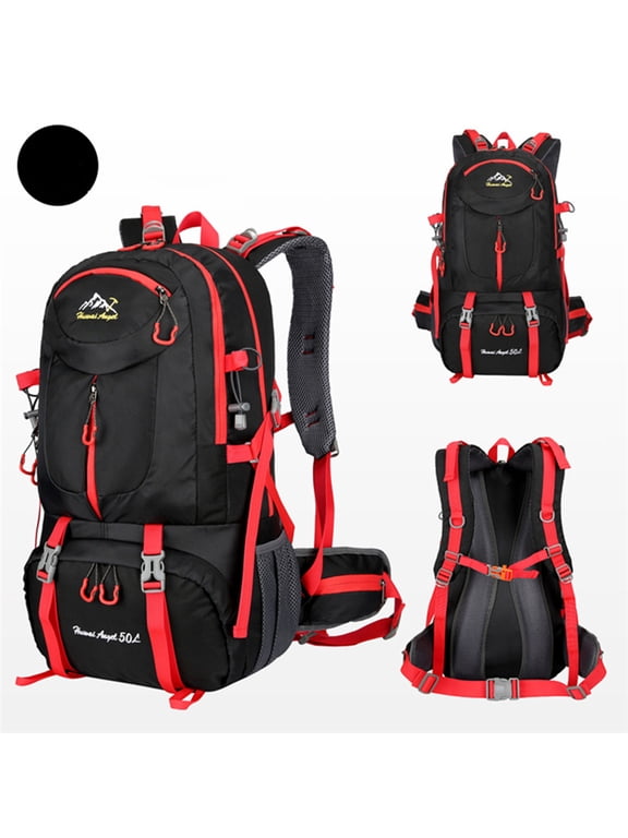 50L Hiking Backpack, Waterproof Camping Backpack, 45+5 Liter Backpacking Bag with Rain Cover, Lightweight Trekking Rucksack for Men Women, Outdoor Travel Climbing Mountaineering Gear