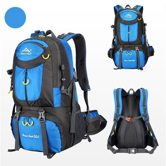 RRJ 50L Hiking Backpack, Waterproof Camping Backpack, 45+5 Liter Backpacking Bag with Rain Cover, Lightweight Trekking Rucksack for Men Women, Outdoor Travel Climbing Mountaineering Gear