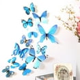 thumbnail image 1 of RRJ 5Pcs 12Pcs Butterfly Wall Stickers, DIY Home Decor PVC Decals for Bedroom Living Room Nursery, Removable Waterproof Wall Decoration for Walls Doors Furniture Laptop Car, 1 of 9
