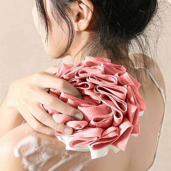 RRJ Bath Flower Rubbing Ball, Large Foaming Net 80g Resin Bath Ball Not Easy To Scatter, Long-Lasting Shower Sponge Exfoliating Loofah for Bathroom Shower Spa