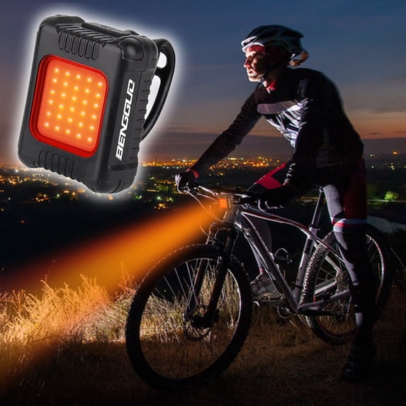 RRJ Bicycle Headlight And Taillight, Mini USB Rechargeable Bike Light, High Brightness COB LED Flashlight For Night Riding, Waterproof Front And Rear Safety Light For Mountain Road Commuting Cycling
