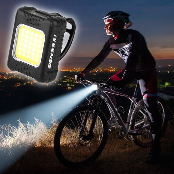RRJ Bicycle Headlight And Taillight, Mini USB Rechargeable Bike Light, High Brightness COB LED Flashlight For Night Riding, Waterproof Front And Rear Safety Light For Mountain Road Commuting Cycling