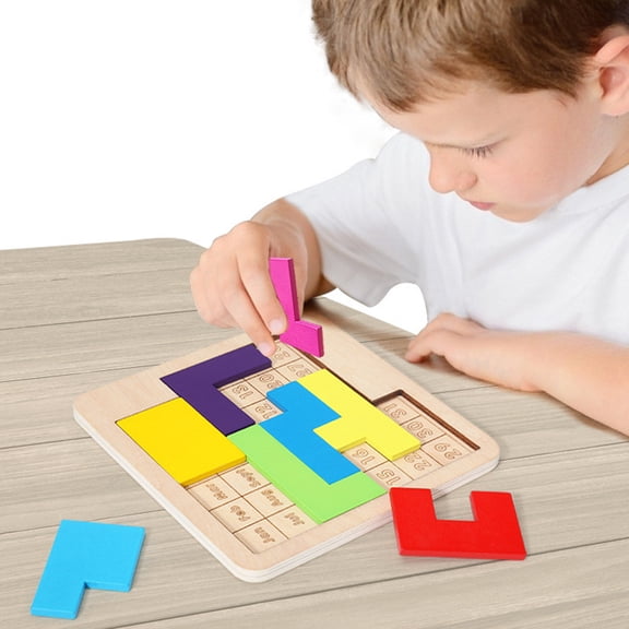 RRJ Daily Calendar Puzzle, Wooden Spelling Brain Teaser Game, 365 Modes Educational Logic Puzzle forKidsAdults, Unique Birthday Gift for Family Friends Office Desk Decor