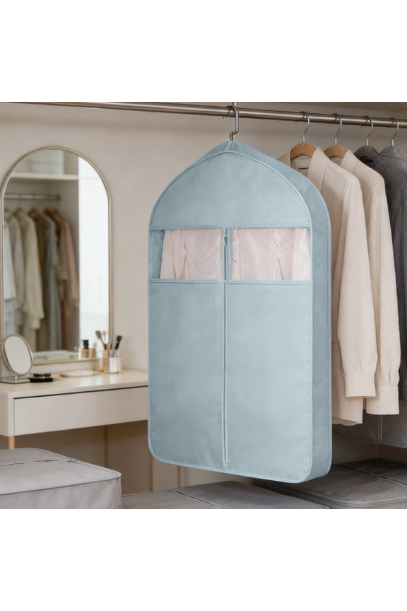 Garment Bag For Hanging Clothes, Wardrobe Storage Organizer And Travel Suit Cover, Transparent Window Dustproof Clothes Protector For Coats Jackets Shirts Dresses