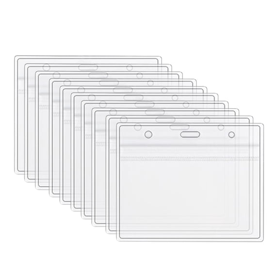 RRJ Immunization Card Protector Case, PVC Soft Clear Protective Sleeve for Vaccination Records, Health ID Badge Holder with Barcode Scanner Window, Reusable Travel Document Organizer for Teachers
