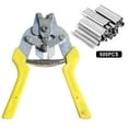 thumbnail image 1 of RRJ M Nail Ring Pliers Kit, Automatic Cage Building Tool with 600 M Clips for Fence Fastening, Upholstery Installation, Wire Mesh and Animal Cages Construction, 1 of 5