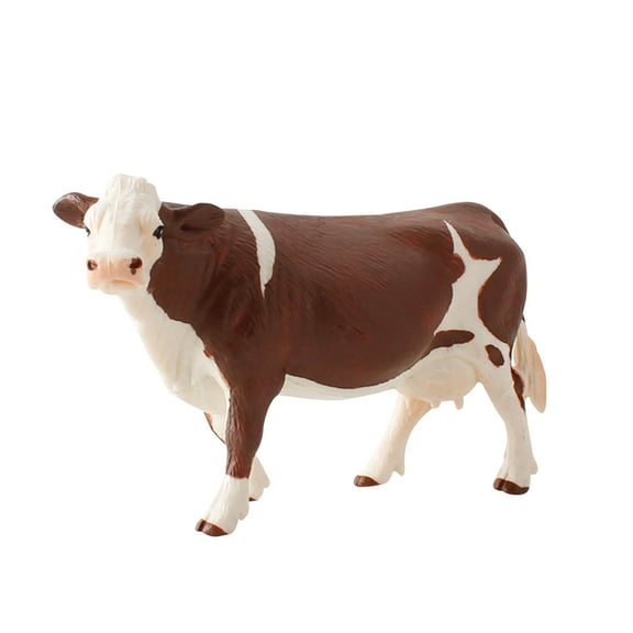 RRJ Mini Simulated Farm Animal Models, Realistic Solid Cow Poultry Figurines, Farmhouse Decor forKidsEducationalToysand Barnyard Themed Party Favors