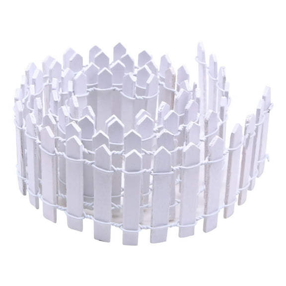 RRJ Miniature Garden Fence, Wooden Dollhouse Fence Ornament For Succulents Landscaping, DIY Fairy Garden Decoration, Miniature House Decor, Tiny Backyard Fence For Terrarium And Planter Box