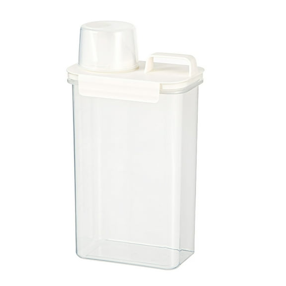 RRJ Plastic Food Storage Containers, Large Transparent Airtight Sealed Jars for Rice Grains Cereals Pasta, Kitchen Pantry Organization, Clear BPA-Free Dry Food Canisters