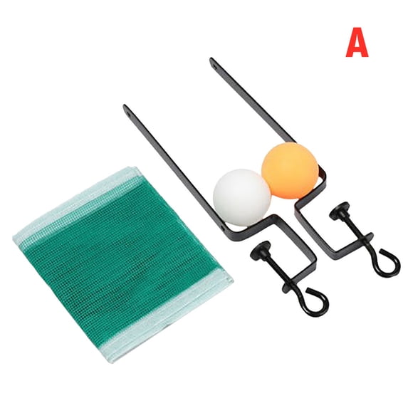 RRJ Portable Table Tennis Set, Complete Indoor Outdoor Sports Game Kit with Net Bracket Paddles Balls, Professional Training Equipment for Family Party Backyard Recreation