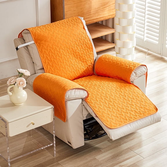 RRJ Recliner Chair Cover, Waterproof Pet Sofa Protector Slipcovers, Durable Polyester Fabric Armchair Cushion Cover for Living Room Furniture Protection
