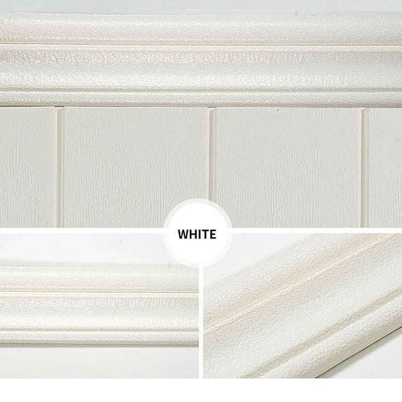 RRJ Self-Adhesive Wall Edging Strip, Waterproof Skirting Board Trim, Peel and Stick Wall Corner Guard for Kitchen Bathroom Tile Flooring, Flexible PVC Baseboard Molding for Home Interior Decor