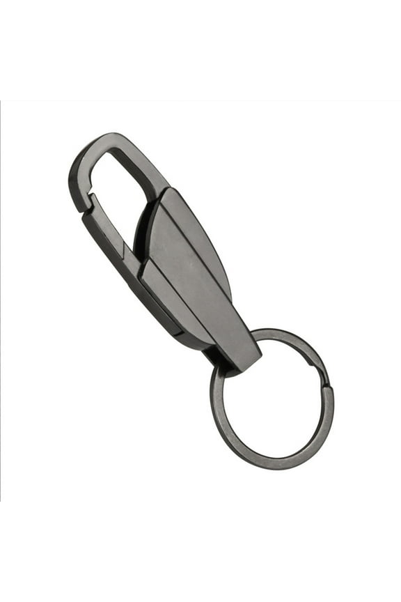 Stainless Steel Keychain For Men, Thickened Carabiner Key Ring With Lock Pendant, Heavy Duty Fast Hanging Ring For Car Keys Backpack Outdoor Gear