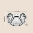 thumbnail image 1 of RRJ Stainless SteelChildren'sDivided Dining Tray, 316 Grade Little One TablewareKidsCompartmentalized Plate, Unbreakable Rustproof Little One Feeding Dish for High Chair Home Kitchen Use, 1 of 3