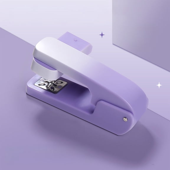 RRJ Stapler 360 Degree Rotatable Office Stapler, Heavy Duty Plastic Stapler for Home Study Office, 1000 Staples Included, Effort Saving One Finger Stapling, Desk Stapler for Paper Craft Supplies