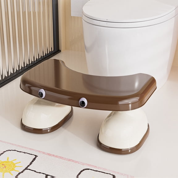 RRJ Toilet Squatting Stool, Cartoon Design Non-Slip Bathroom Foot Stool For Improved Posture And Efficient Bowel Movements, Ergonomic Toilet Aid Accessory For Adults AndKids, Bathroom Toilet Step