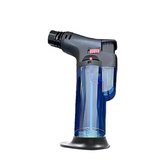 RRJ Torch Lighter, Butane Gas Windproof Refillable Lighter with Adjustable Flame, High Temperature Jet Lighter for Candle Lighting Camping BBQ Barbecue Kitchen Outdoor Use