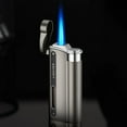 thumbnail image 1 of RRJ Torch Lighters, Windproof Refillable Jet Flame Lighter, Adjustable Butane Gas Lighter for Barbecue Kitchen Fireplace Candles, Refillable Metal Lighter with Piezo Ignition, 1 of 9