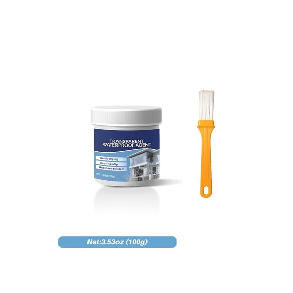 RRJ Transparent Waterproof Sealant, Long-Lasting Invisible Waterproof Agent, Clear Sealant for Roof Walls Bathroom Kitchen, Weatherproof Adhesive Caulk for Leak Repair and Surface Protection