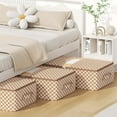 thumbnail image 1 of RRJ Underbed Storage Bag, Large Capacity Waterproof Fabric Organizer With Clear Window And Checkerboard Design For Clothes Quilts Bedding, Space Saving Closet Storage For Bedroom Home Dorm, 1 of 9