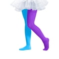 thumbnail image 1 of RRMuAzgs Ballet Tights for Girls Lightweight Stretchy Double Color Footed Dance Tights Kids Leggings Costumes 2-8Y, 1 of 7