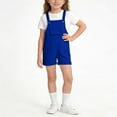 thumbnail image 1 of RRMuAzgs Girls Overalls Shorts Summer Trendy Solid Color Casual Shortalls Romper Shortalls with Pockets 2-15 Years, 1 of 7