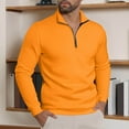 thumbnail image 1 of RRMuAzgs Men's Quarter Zip Up Pullover Long Sleeve Casual Sweatshirt Lightweight Stand Up Collar Solid Color Sweaters, 1 of 6