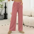 thumbnail image 1 of RRMuAzgs Women Casual Drawstring Elastic Waist Pants Loose Wide Leg Striped Pant Sweatpants with Pockets, 1 of 8