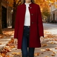 thumbnail image 1 of RRMuAzgs Women's Winter Coat Elegant Solid Color Single Breasted Long Overcoats Mid-length Long Sleeve Trench Coats, 1 of 9