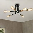 thumbnail image 1 of RRTYO 6 - Light Modern Metal 23.62'' Sputnik Semi-Flush Mount Ceiling Light Black Painted Painted, 1 of 5