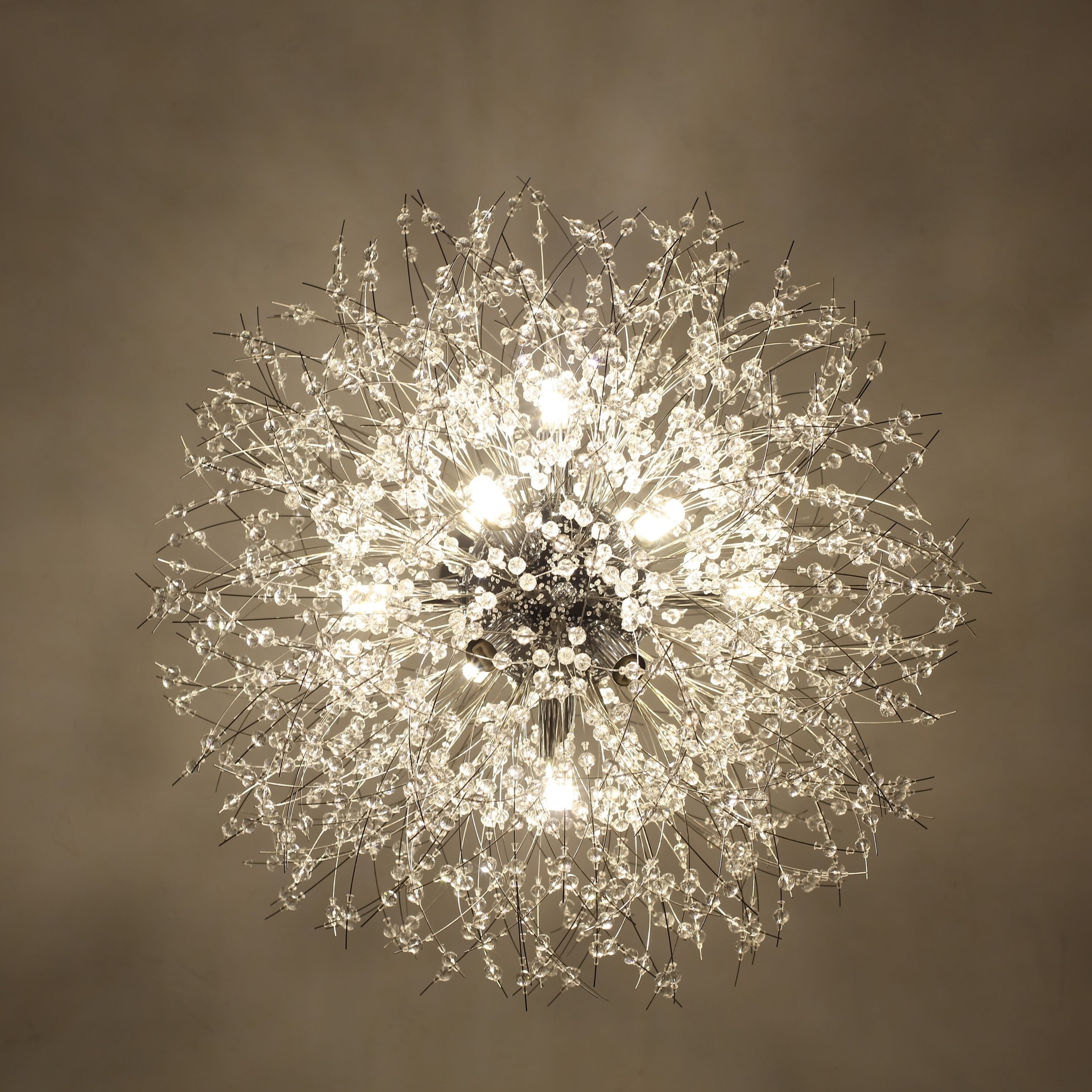 RRTYO 9Light Modern Glam Crystal Starburst Pendant Sputnik Firework