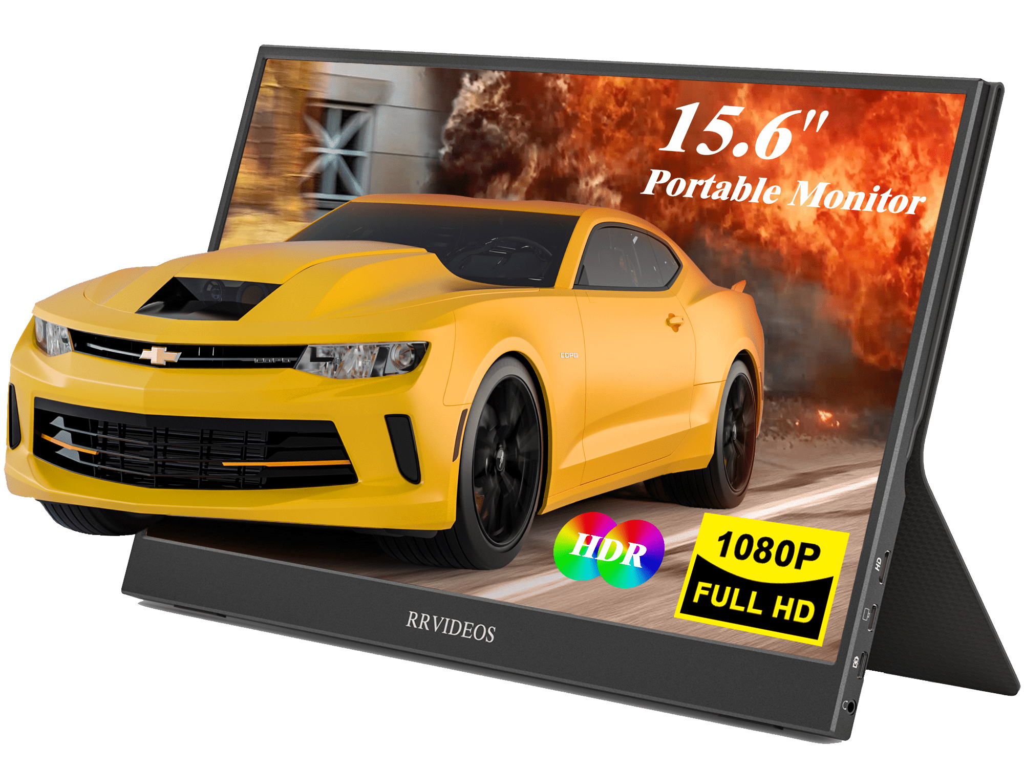 RRVIDEOS 2k Portable Monitor 15.6inch 1920*1080 Laptop Monitor USB C